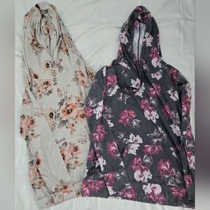 Floral hooded sweatshirts